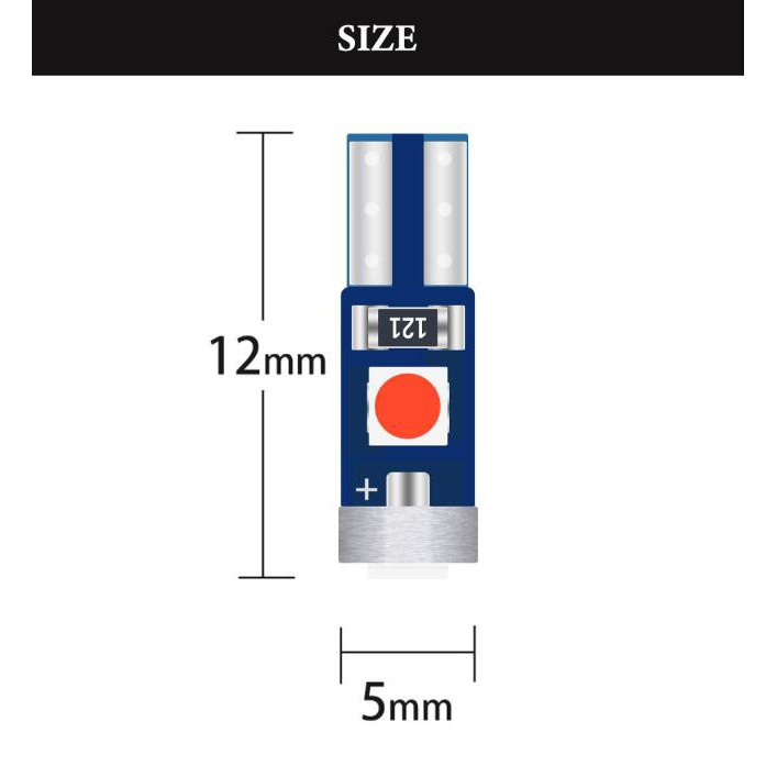 Set 10 Đèn Led LYMOYO T5 W1.2W 58 74 286 3SMD T5 Led 3030 Cho Ô Tô