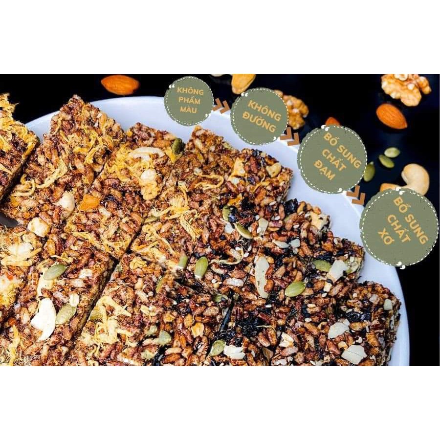 Thanh Gạo Lứt Chà Bông  Cơm Lứt Ngũ Cốc Chà Bông, Gạo Lứt Rong Biển  Vị Thơm, Ngon Hộp 12 | BigBuy360 - bigbuy360.vn