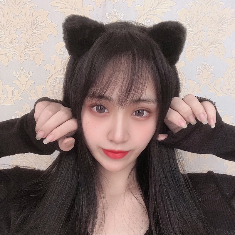 Băng Đô Mèo NOVSET Bờm Tóc Hình Tai Mèo Phối Lông Chuông Gợi Cảm [ MÃ E806 ]