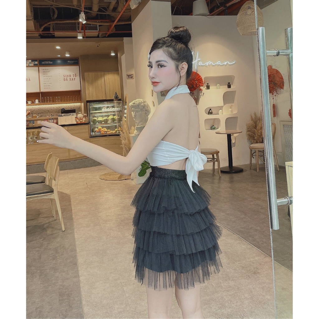 Áo croptop nữ ba lỗ ôm body Hoàng Tình Store áo thun sát nách cổ lọ cột dây lưng, thun borip co giãn tốt Freesize | BigBuy360 - bigbuy360.vn