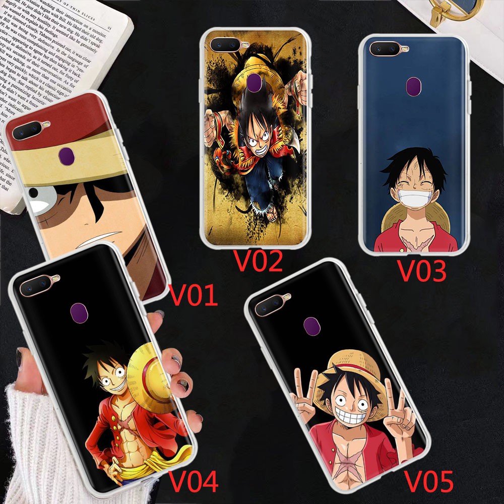 ONE PIECE Ốp Lưng Trong Suốt In Hình Nhân Vật Luffy Cho Oppo F1 Plus F1S F3 F5 A73 F7 F11 Pro F9 A7 2018 Va59