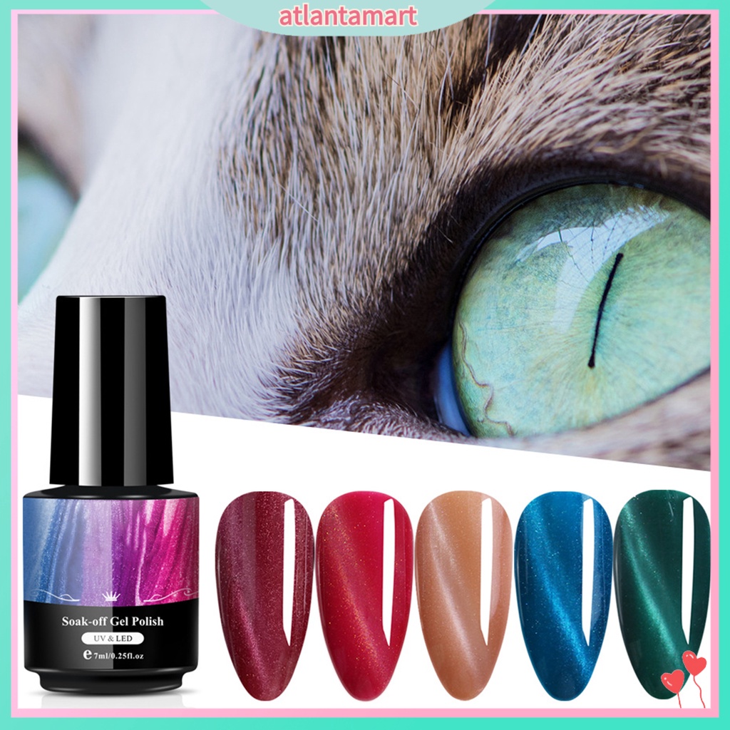 [Hàng mới về] Gel sơn móng tay bóng hiệu ứng mắt mèo 5ml màu sắc bắt mắt thời trang