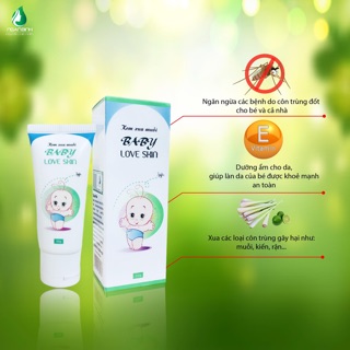 Kem Xua Muỗi Baby Love Skin Ngân Bình (tránh muỗi, giảm sưng tấy, giảm đỏ sau khi bị đốt...)
