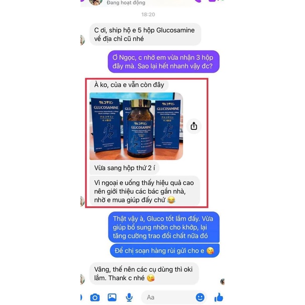Viên uống bổ xương khớp Glucosamine