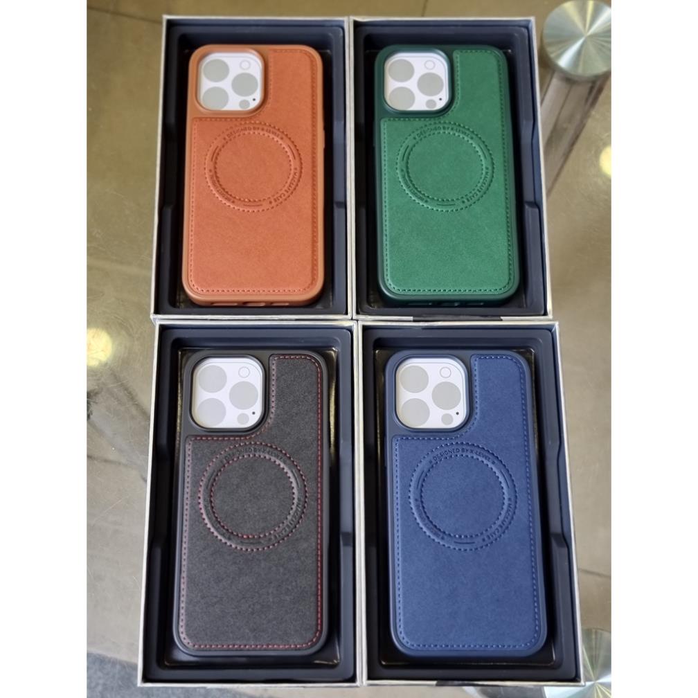 Ốp lưng X-Level da Jacket hỗ trợ sạc Magsafe cho iPhone 14 Pro max, 14 Plus, 14 pro, 14 viền dẻo chống sốc sang trọng
