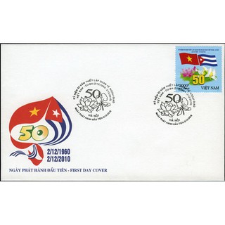 Tem sưu tập Phong bì FDC Việt Nam 50 năm quan hệ ngoại giao Việt Nam - Cuba