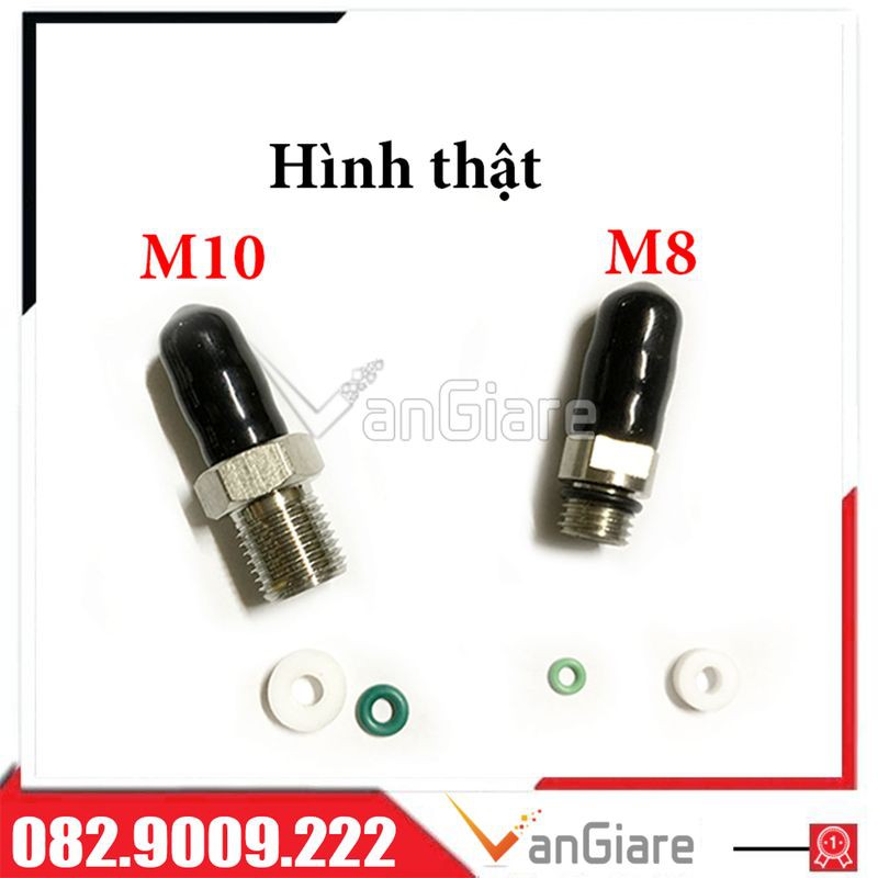 Van nạp 1 chiều chân 10mm. chân 8mm