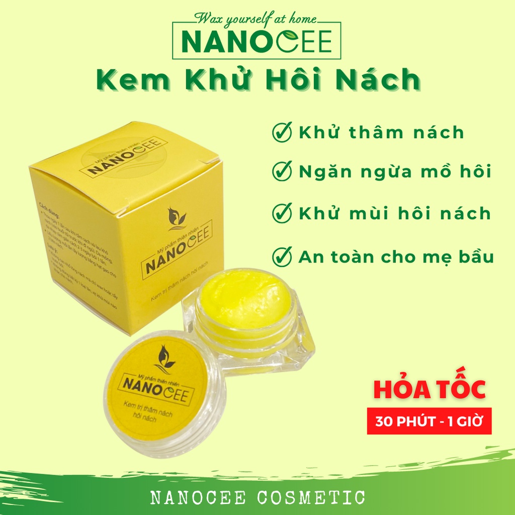 Kem Khử Mùi Hôi Nách, Thâm Nách, Ngăn Mồ Hôi Nách, Làm Khô Nách NANOCEE [Che Tên Sản Phẩm]