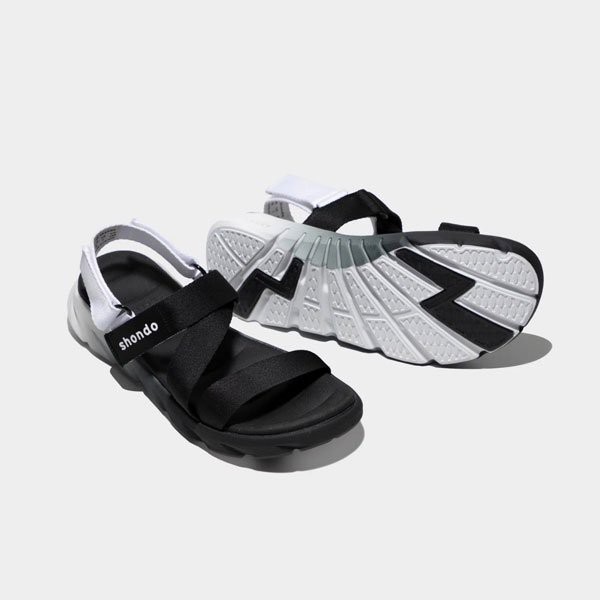 Sandals Shondo F6 sport ombre đế 2 màu đen trắng F6S0110