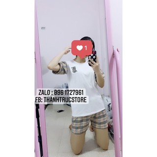 set bộ cộc tay màu trắng