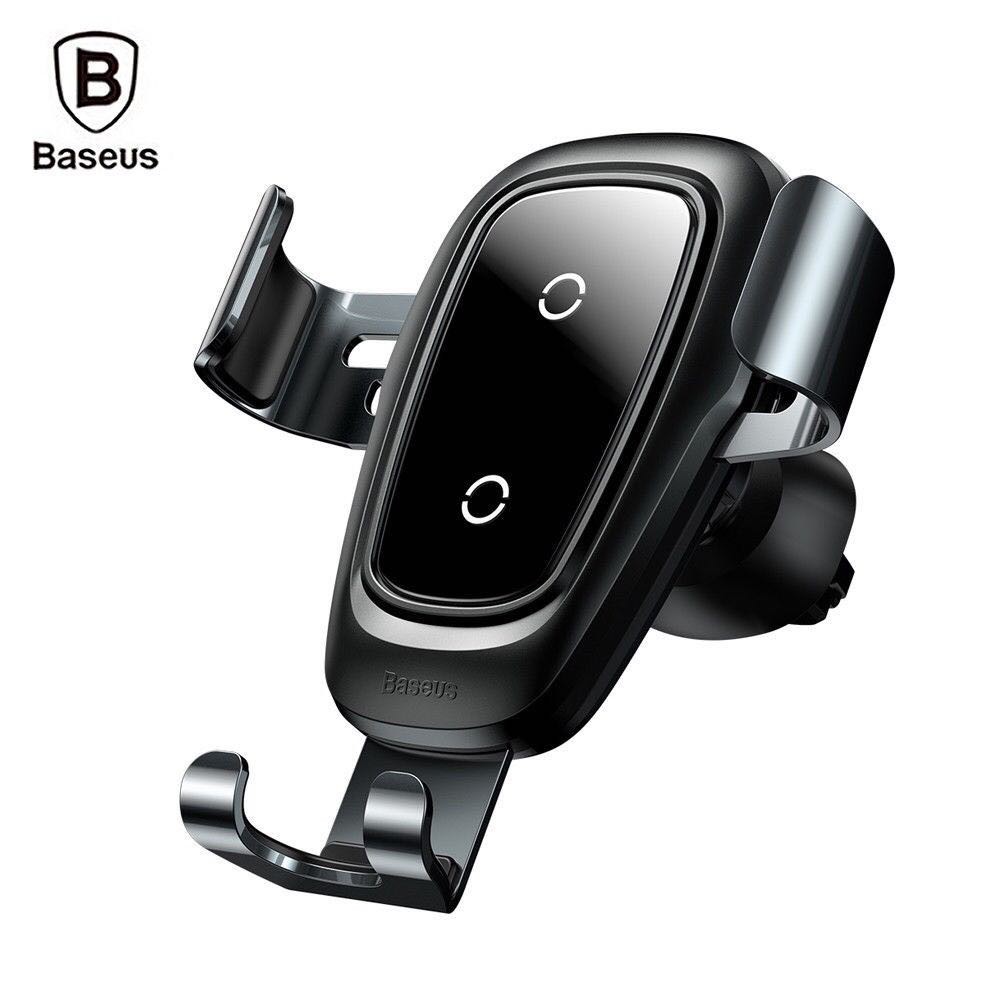 Giá đỡ điện thoại kiêm sạc không dây Baseus Metal Gravity Car Mount trên ô tô