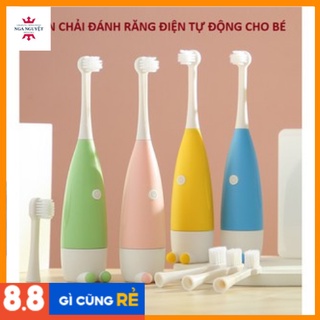 Bàn chải điện cho Bé, Máy đánh răng trẻ em siêu mềm giá rẻ bé từ 2-12 tuổi