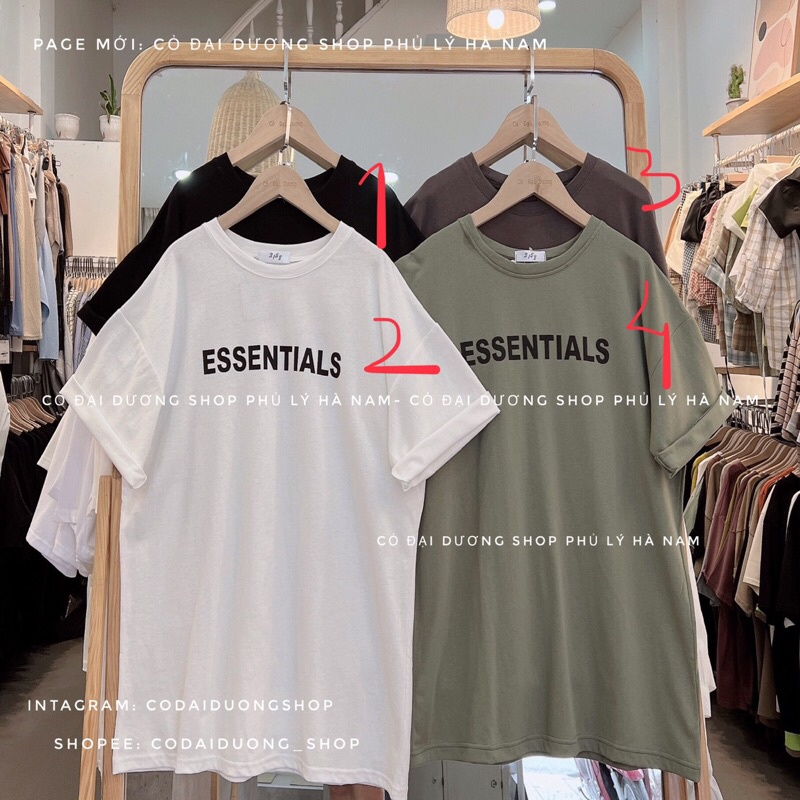 Áo phông essentials 2 cộc tay