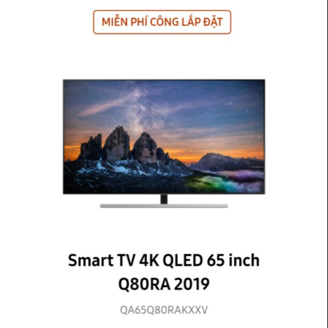 Samsung Smart TV 4K QLED 65" Q80RA 2019