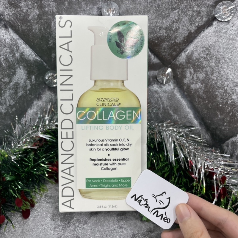 Dầu dưỡng da Collagen Advanced Clinicals Lift & Hydrate Body Oil, 112ml | BigBuy360 - bigbuy360.vn