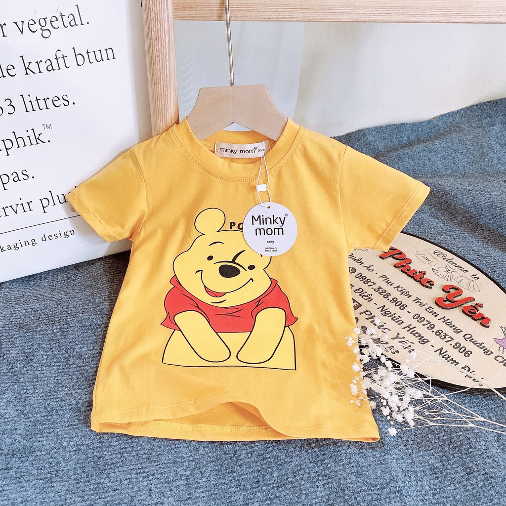 Áo Phông Cotton 100% Hàng Minky Mom Họa Tiết D0remon Cho Bé ( Size từ 8-18kg) (SP001470)