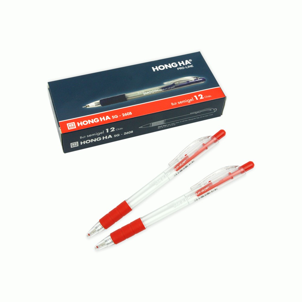 Bút Semi Gel Hồng Hà 0.7mm 2608 là sự kết hợp giữa dòng bút bi và bút gel