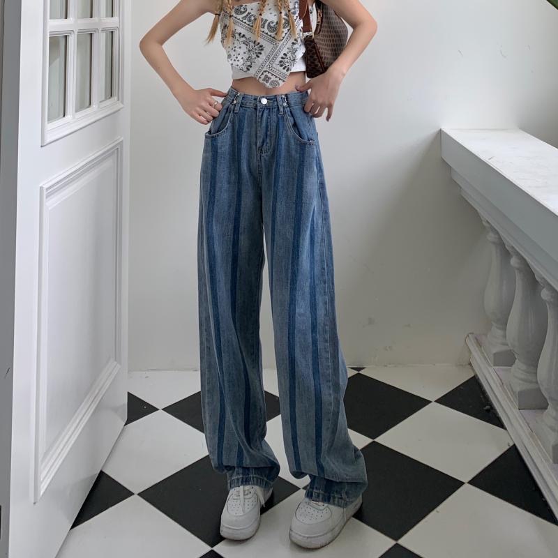 Quần Jeans Nữ Lưng Cao Ống Rộng Thời Trang Hàn Quốc