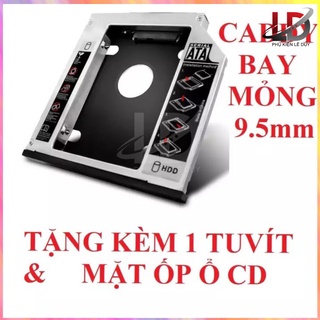Caddy bay mỏng 9.5mm gắn thêm ổ cứng cho Laptop