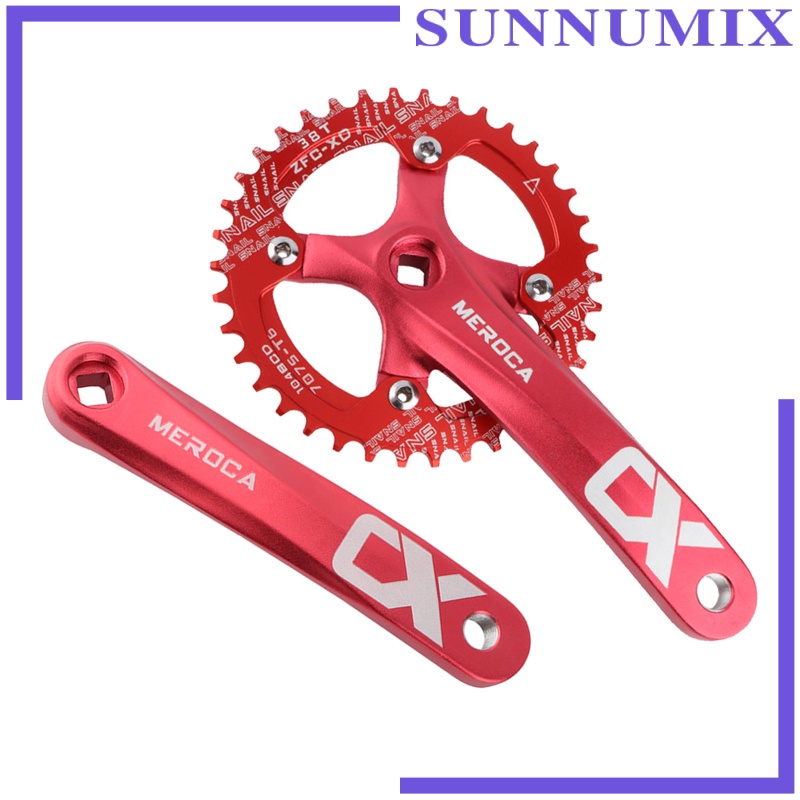 Bicycle Crankset Solid 8 9 10 11 104bcd 170mm Single Speed Crankset Bike Crank Repair Replacement Accessory