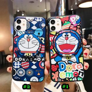 Ốp điện thoại có gương làm giá đỡ hình Doraemon cho OPPO A5 A9 A31 2020 F11 Pro F9 A7 A5s A3s A37 Neo9 F7 F5 HD37