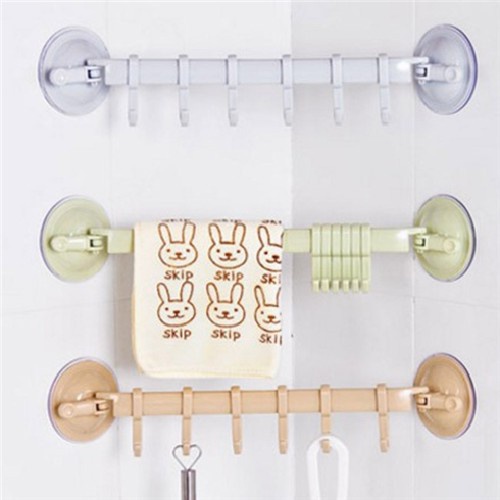 ❌GIÁ SỈ❌Thanh treo 6 móc đa năng hút chân không 1303