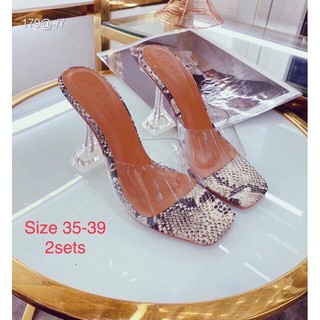 [Freeship] Dép guốc quai trong gót trong gót ly dễ đi cao 9cm