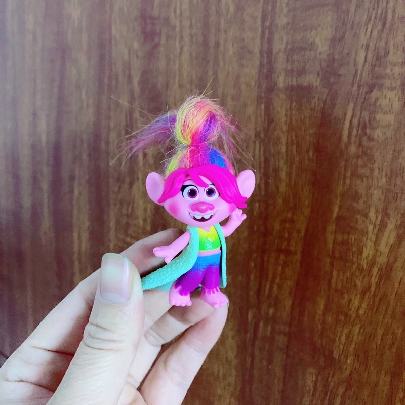 Set 4 Mô hình quỷ lùn tinh nghịch Dreamworks Trolls World Tour