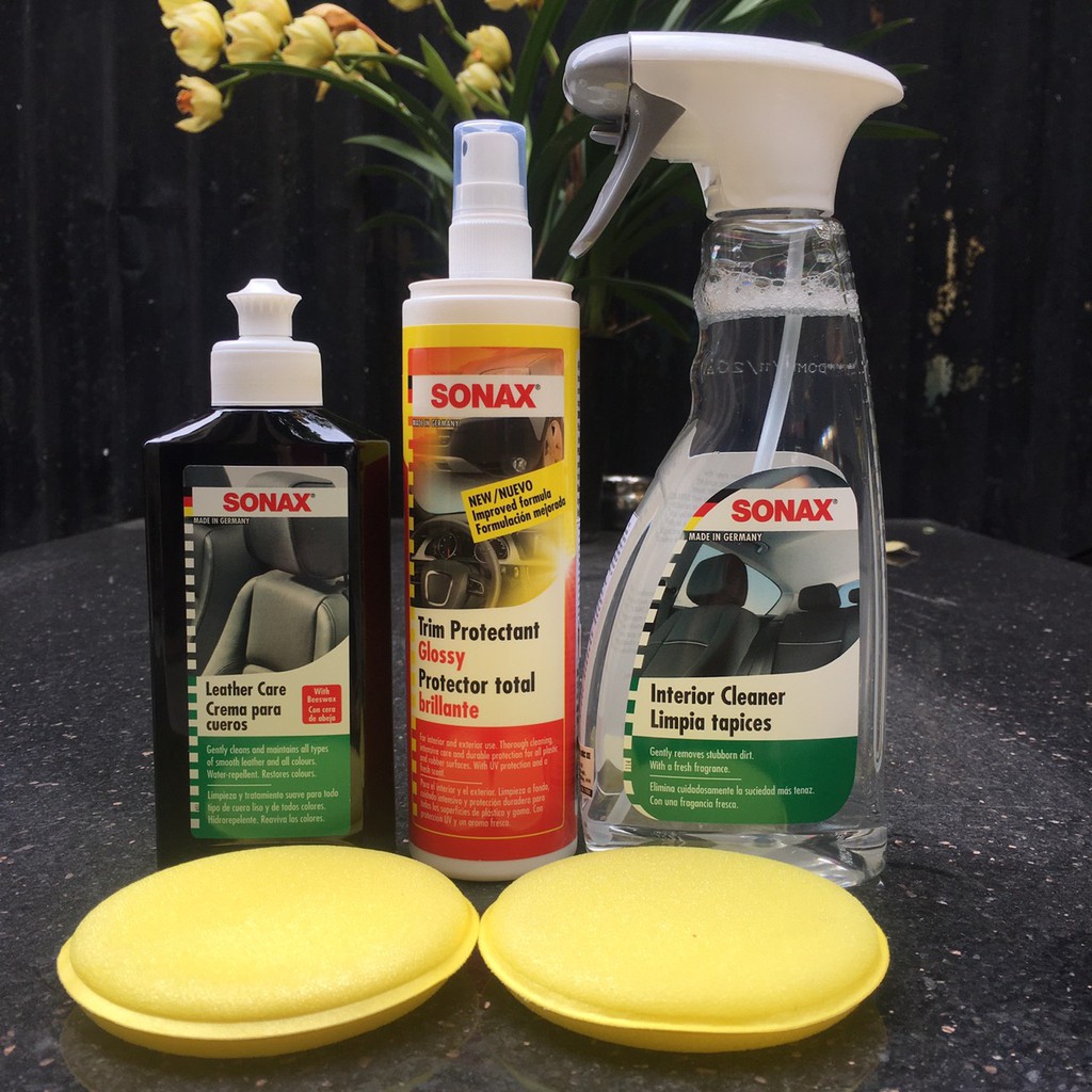 SONAX - COMBO CHĂM SÓC NỘI THẤT + TẶNG MÚT DƯỠNG CHUYÊN DỤNG