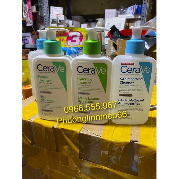 Sữa rửa mặt CERAVE có sẵn