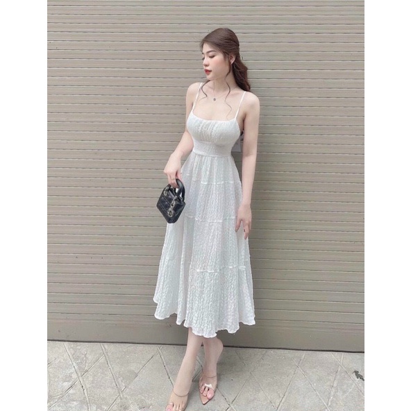 TT 53 - đầm maxi nữ - đầm thiết kế 2 dây đi biển cực xinh - đúng chất quảng châu