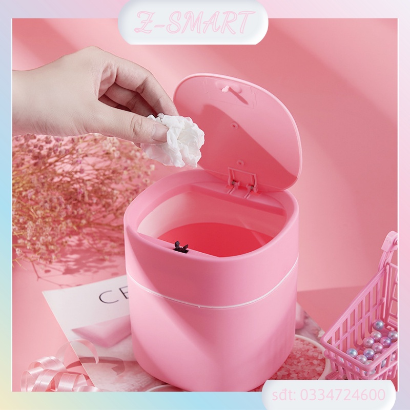 Thùng Rác Mini Để Bàn TIện Lợi - Sọt Rác Bằng Nhựa Cao Cấp