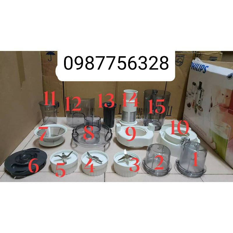 Phụ kiện máy xay ép đa năng Philip HR1811 HR1847 hàng chính hãng