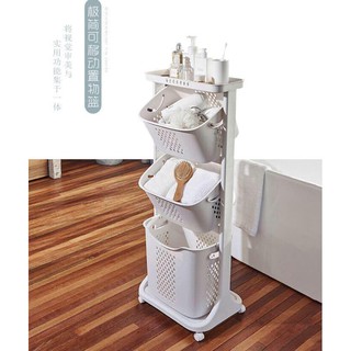 Kệ Plastic đựng đồ 3 tầng di động đa năng