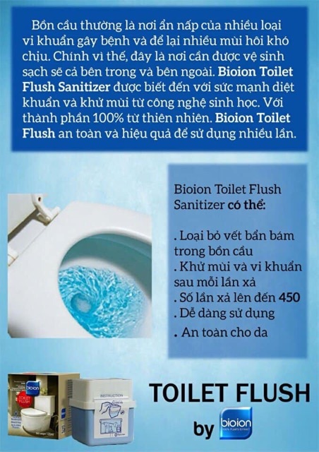 Sáp diệt khuẩn và tẩy rửa bồn cầu Bioion