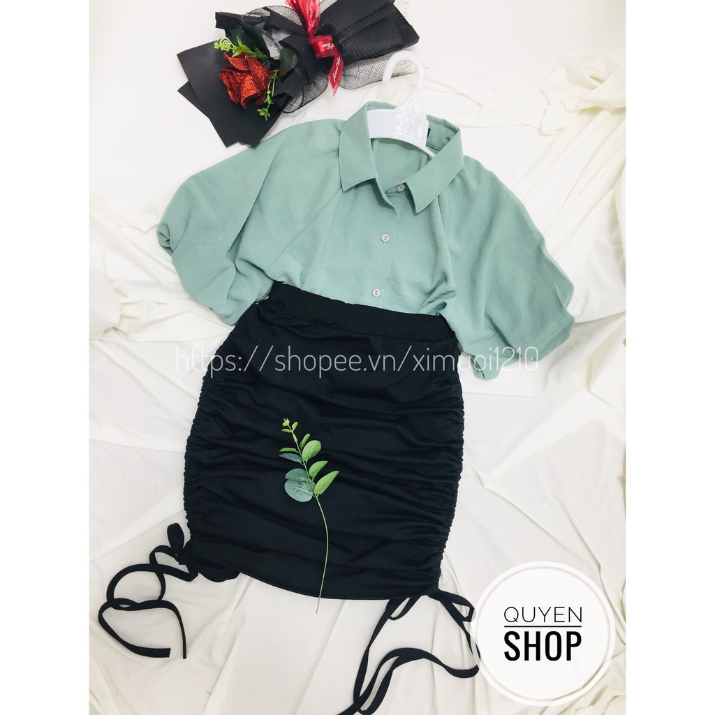 CHÂN VÁY RÚT DÂY 2 BÊN 💚 ĐẸP 💚RẺ💚 CO GIÃN THOẢI MÁI [VIDEO+ẢNH THẬT] 😍 | BigBuy360 - bigbuy360.vn