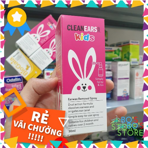 🍀[Review] Xịt Tan Ráy Tai Clean Ears Kids cho Bé của Úc chính hãng