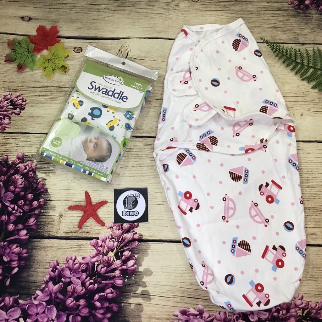 Ủ kén sơ sinh 100% cotton Swaddle Me Summer cho bé