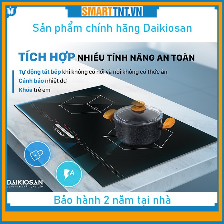 Bếp từ đôi cao cấp chính hãng Daikiosan DKT 200002 mới