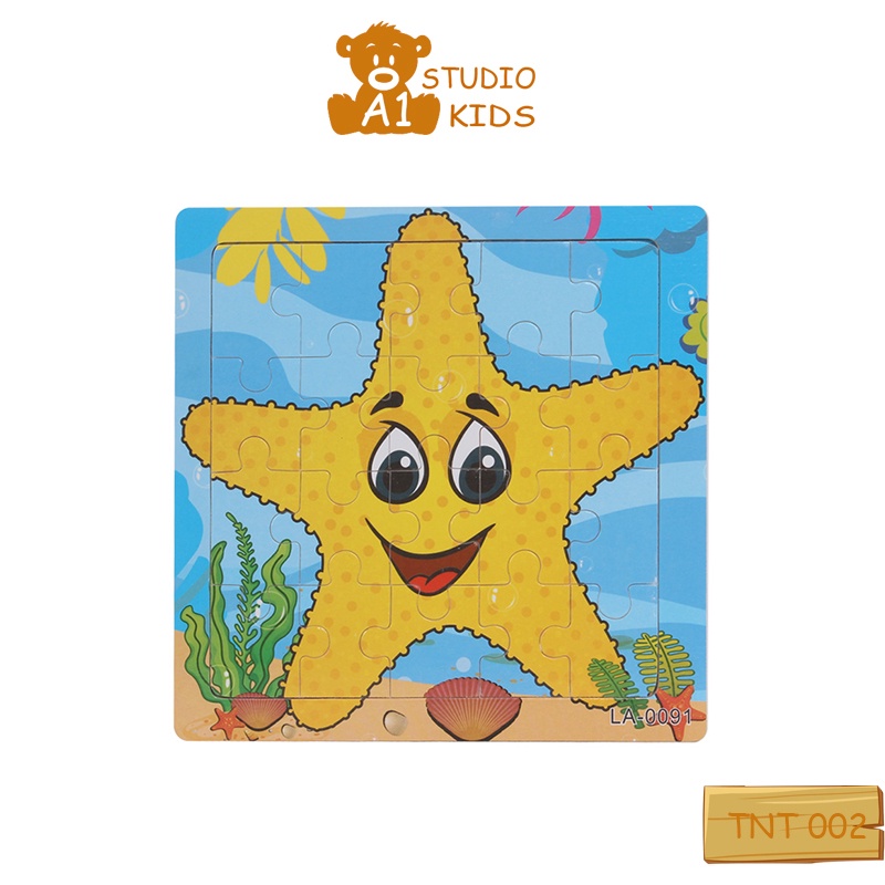 Tranh ghép hình cho bé 20 mảnh bằng gỗ an toàn giúp bé rèn luyện trí tuệ và kiên nhẫn A1StudioKids