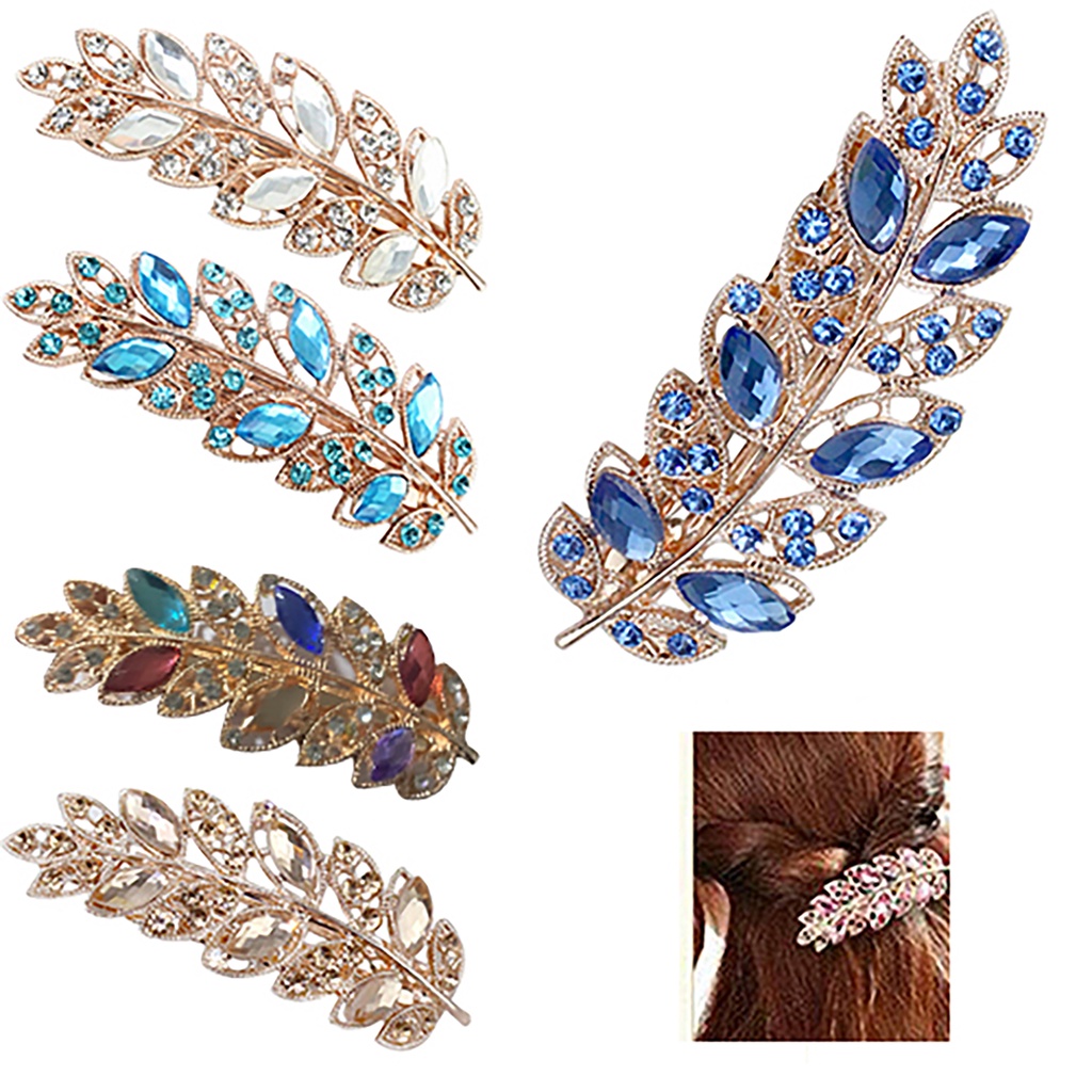 Kẹp Tóc Hình Hoa Đính Đá Pha Lê Thời Trang