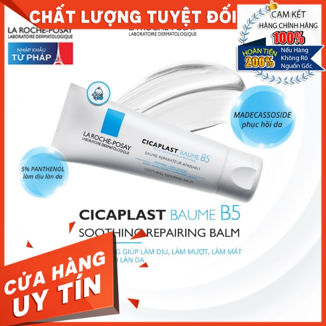 [HÀNG NHẬP KHẨU] Kem Dưỡng Ẩm Phục Hồi Da Tổn Thương Giảm Kích Ứng Làm Dịu Mát Da La Roche Posay Cicaplast Baume B5