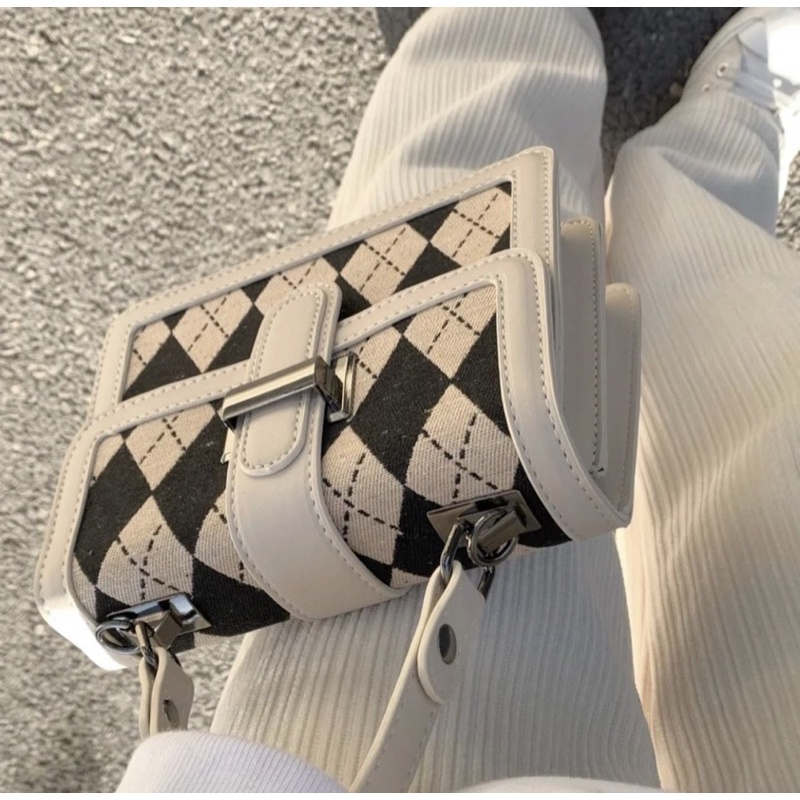 Túi hộp hoạ tiết trám caro | Sugarblingbling