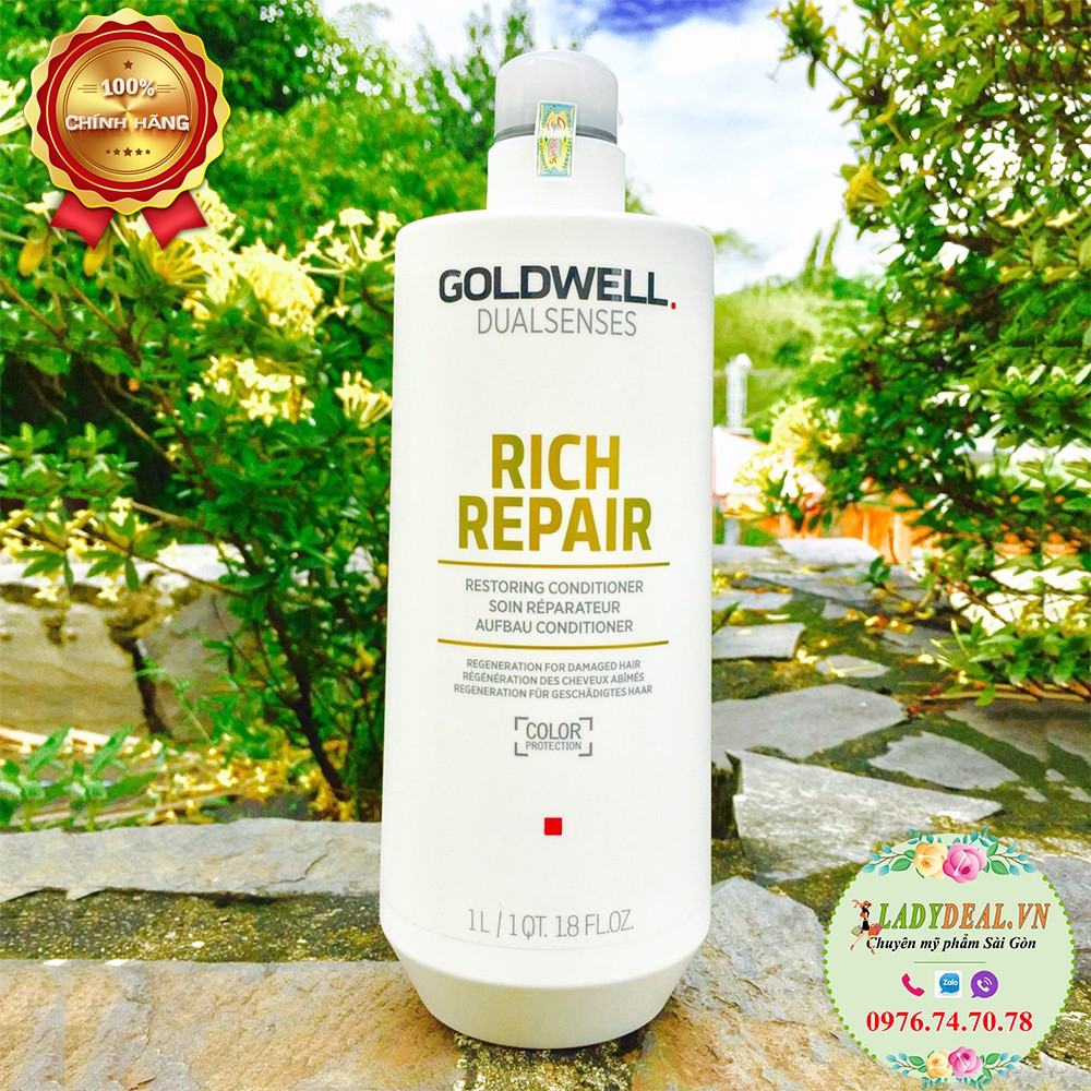 Dầu xả phục hồi tóc hư tổn Goldwell Rich Repair 1000ml