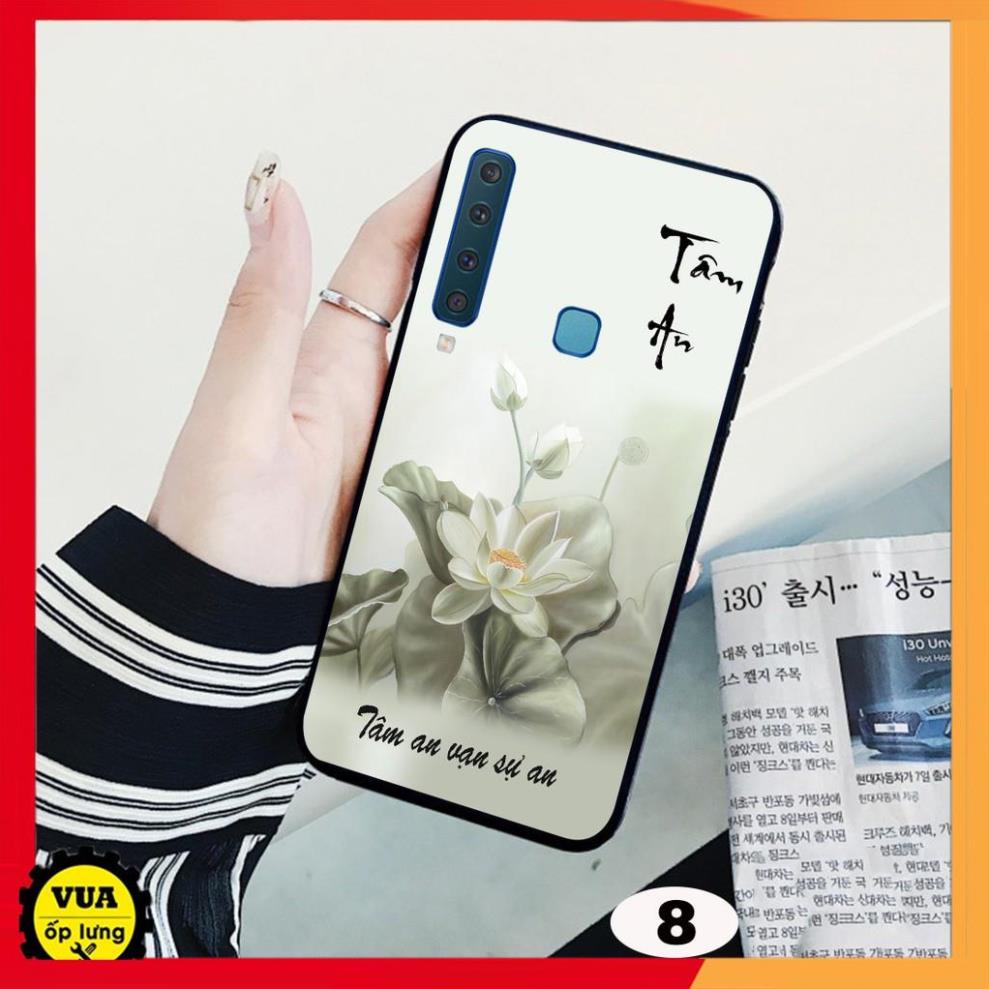 Ốp lưng kính cho Samsung A50 - A50s - A70 - A30s - A70s - A7 2018 - A9 2018 in hình hoa sen tâm an và chú tiểu