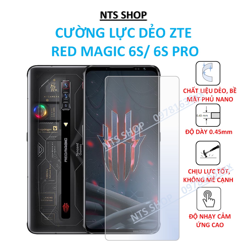 Dán cường lực dẻo bảo vệ màn hình ZTE RED MAGIC 6s/ 6s Pro