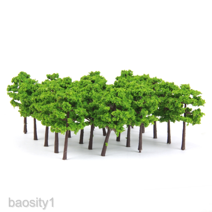 Set 80 mô hình cây xanh 1 / 250 dùng để trang trí tiểu cảnh