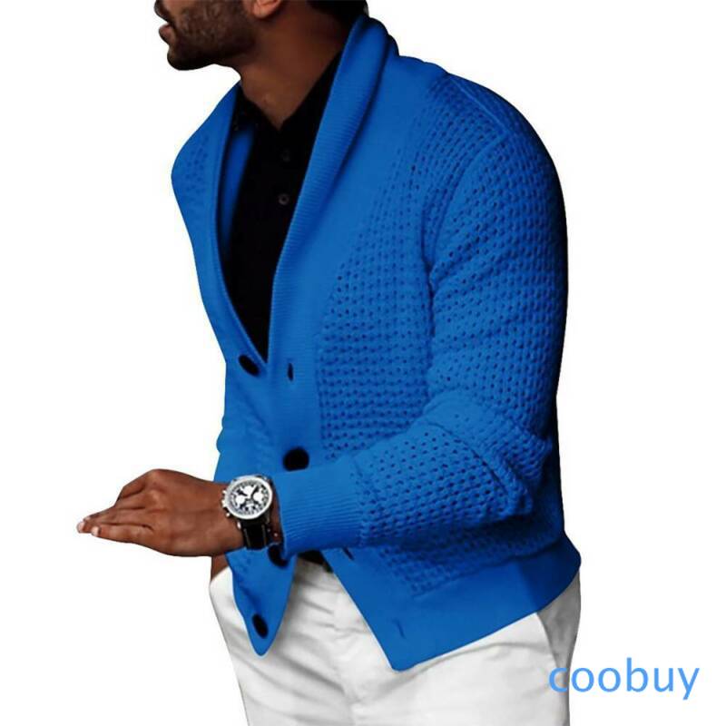 Áo Khoác Cardigan Dệt Kim Màu Trơn Cho Nam | BigBuy360 - bigbuy360.vn