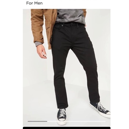 Quần Jean Nam OLD NAVY Dáng Slim Màu Đen Hàng Xuất Xịn