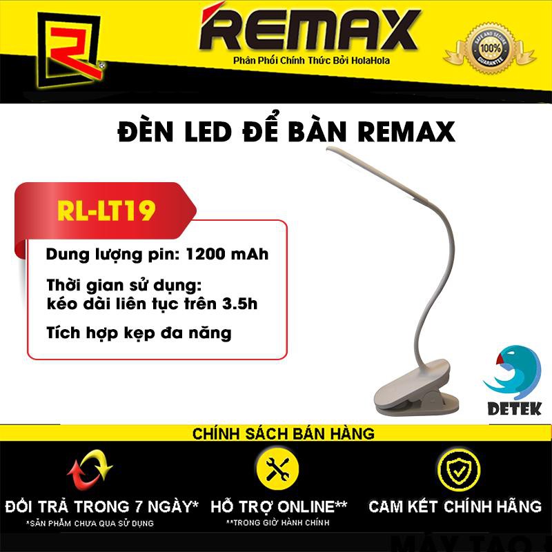 Đèn LED để bàn uốn dẻo tích hợp kẹp đa năng Remax RL-LT19